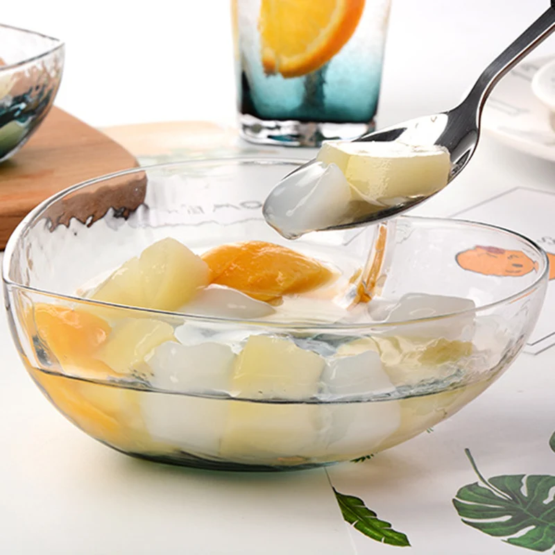 Салатница с сердцем прозрачная стеклянная миска Хрустальная чашка десертные