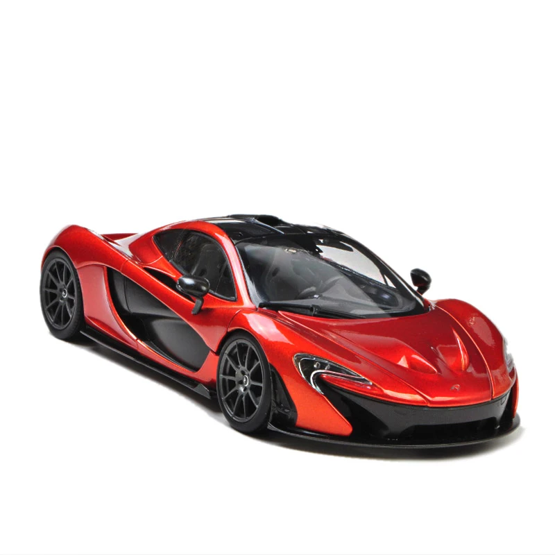 1:24 литая модель автомобиля MCLAREN P1 оригинальная фабрика открывает дверь желтая