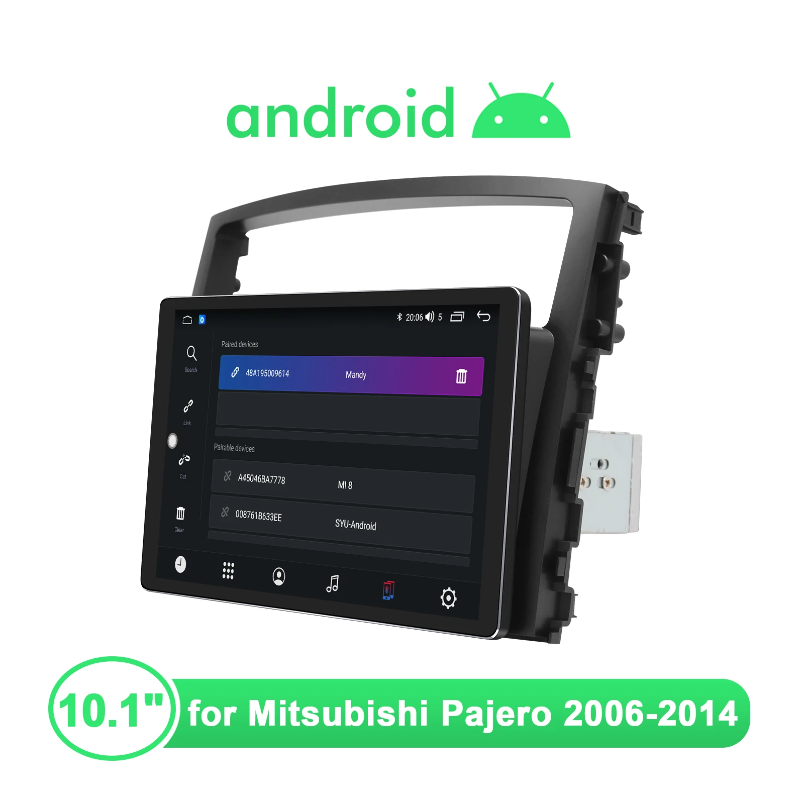 저렴한 JOYING 10.1 인치 1280*800 터치 스크린 자동차 라디오 스테레오 헤드 유닛 무선 빠른 부팅 안드로이드 자동 미쓰비시 Pajero 2006-2014