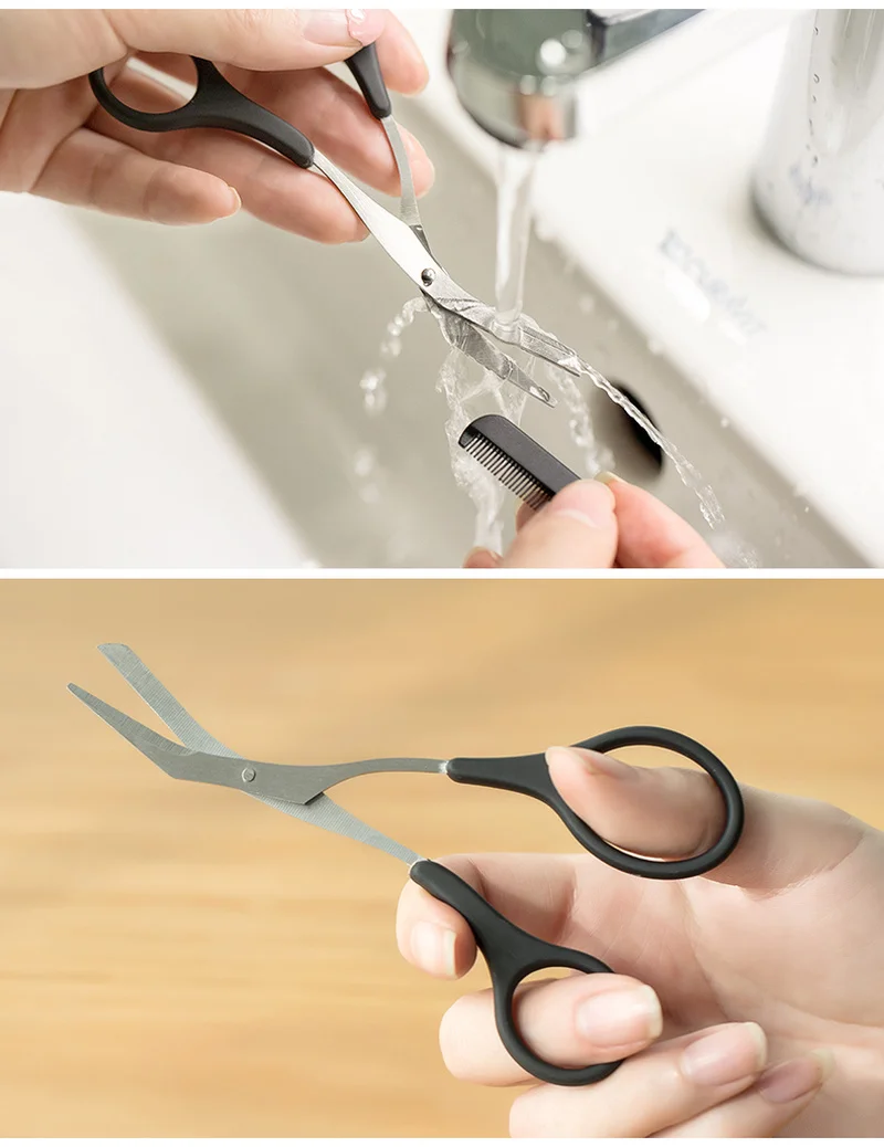 Ножницы для бровей из нержавеющей стали расческа удаления волос бритва