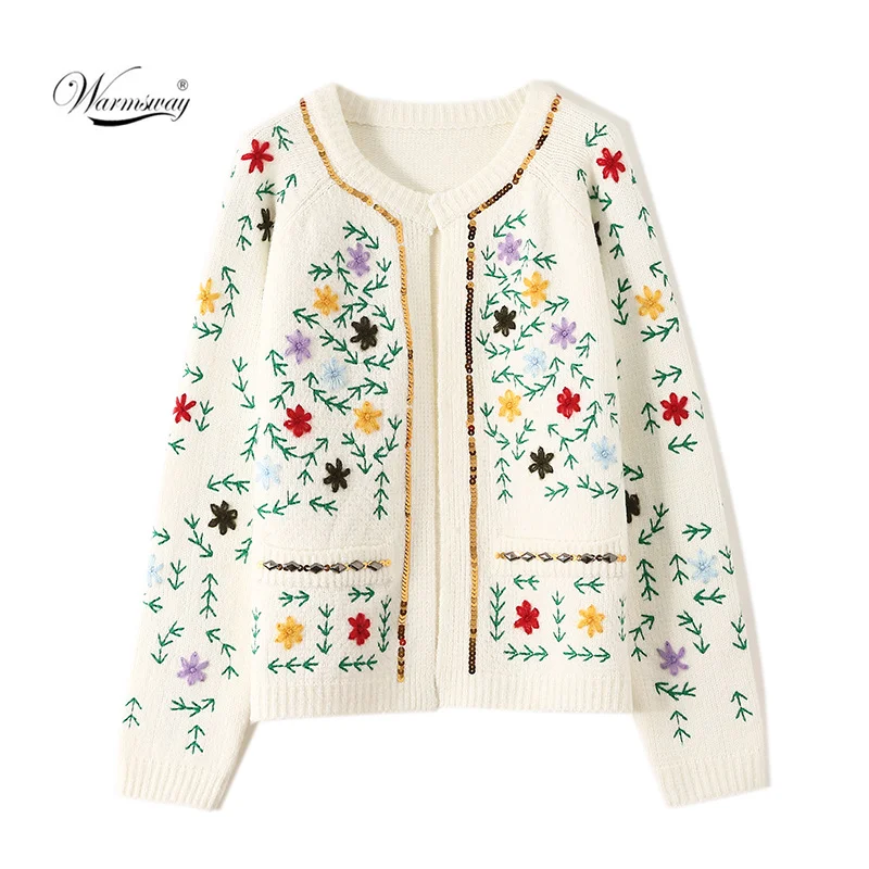 Высокое качество подиум роскошный зимний женский ручной цветок вышивка с