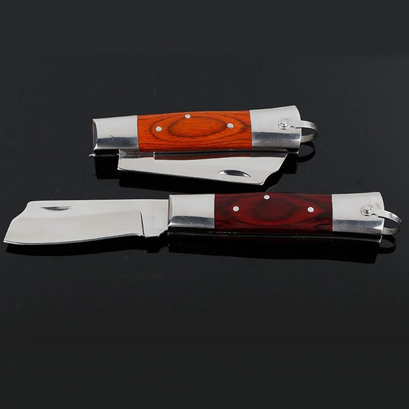 Брендовый карманный складной нож 440C Лезвие с деревянной ручкой тактические ножи