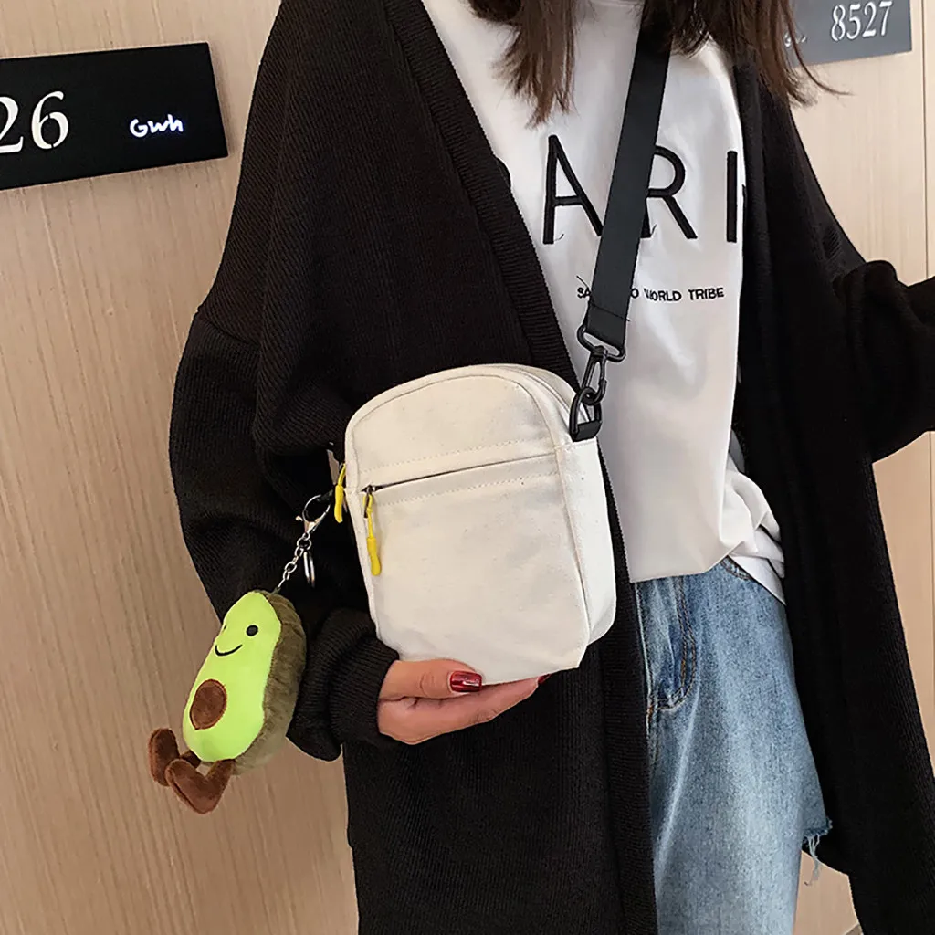 Женская универсальная милая маленькая квадратная сумка Холщовая Сумка через