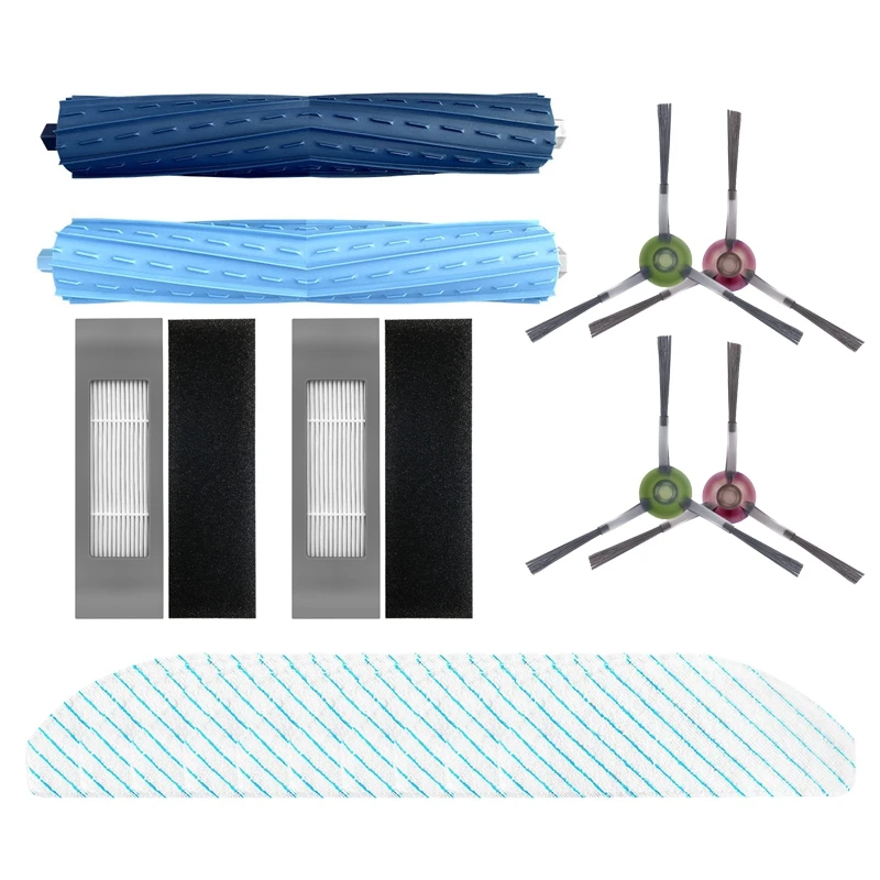 

For ECOVACS Ozmo T9 AIVI Rubber Roller Main Brush HEPA Filter Side Brush Mop Cloth for Deebot Ozmo T9 AIVI