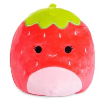 kawaii pumpkin powder childrens plush toys 3d strawberry plush toys soft waist pillow birthday gift toys