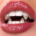 Полимерные зубные протезы сделай сам, зубные протезы вампира, прозрачные зубные протезы, декоративные украшения для косплея, бутафория для маскарада коробка