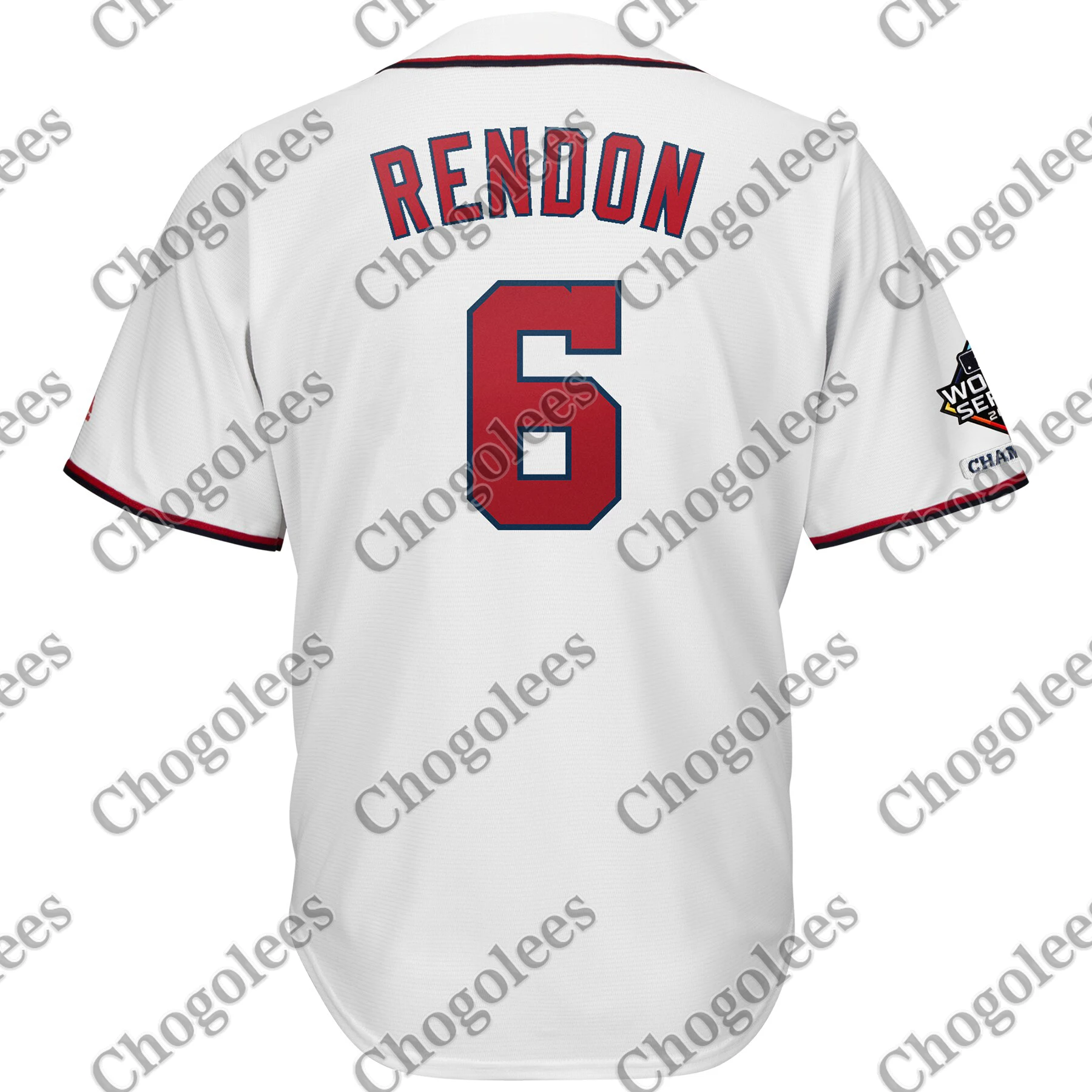 

Baseball Jersey Anthony Rendon Washington Majestic 2019 World Series Champions Home Cool Base Bar Patch Player Jersey