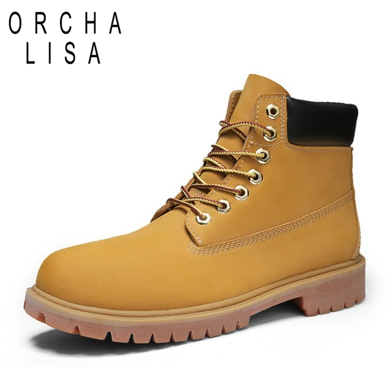 

ORCHA LISA 2021 New Neutral Leather Lace Up Shoes High Quality British Snow Autumn Winter Casual Ankle Boots 35-46 Outdoor F1421