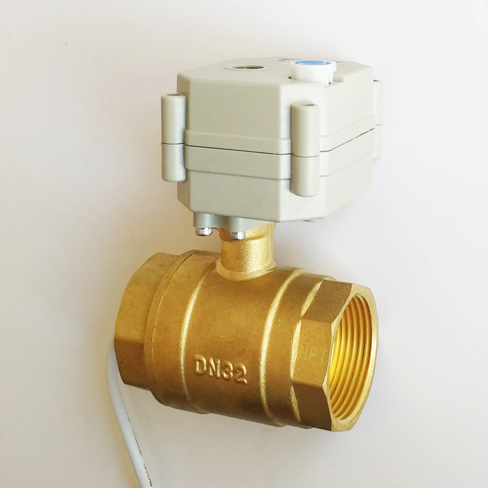 2 Way Латунь 1 1/4 ''DN32 металла Шестерни клапанам AC/DC 9 V 12 24 3/7 провода TF32 B2 серии