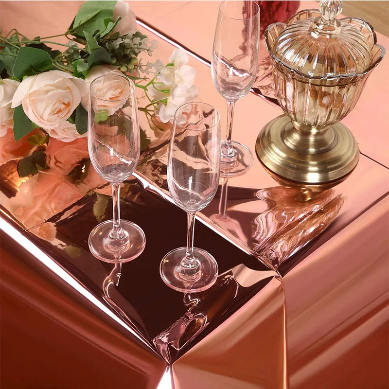 Водонепроницаемая скатерть из блестящей фольги 60x180 см|Одноразовые скатерти| |