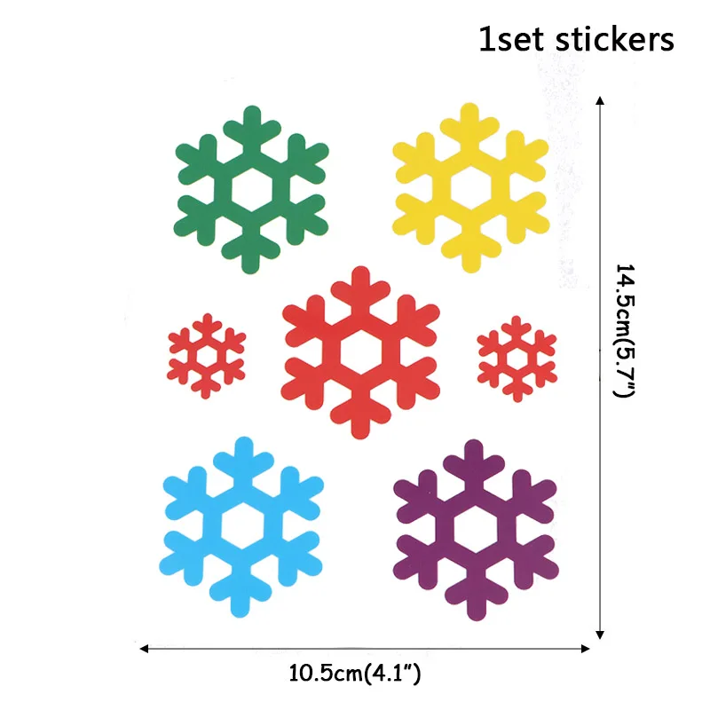1pcs stickers Рождественские украшения для дома, гирлянда со снежинками, рождественские украшения для рождественской елки, Висячие оконные украшения, зимние Вечерние - Цвет: 1pcs stickers