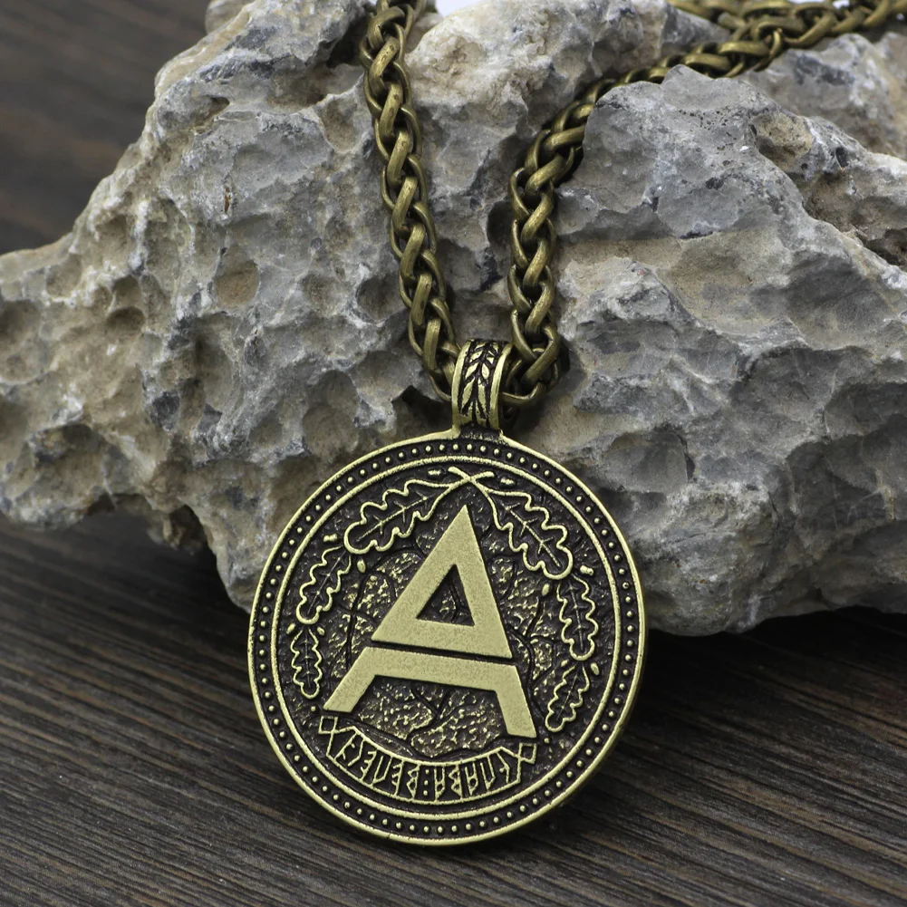 Мужской амулет языческий солнечное ожерелье с кулоном двойным Боком подарочной