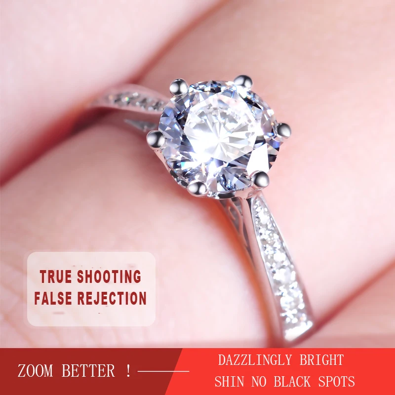 Женское кольцо с натуральным бриллиантом элегантное обручальное 18 К белое