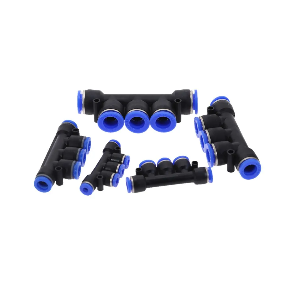 PK 4681012mm Пневматический 5 способ Пластик дюйм гидравлических фитингов разъем