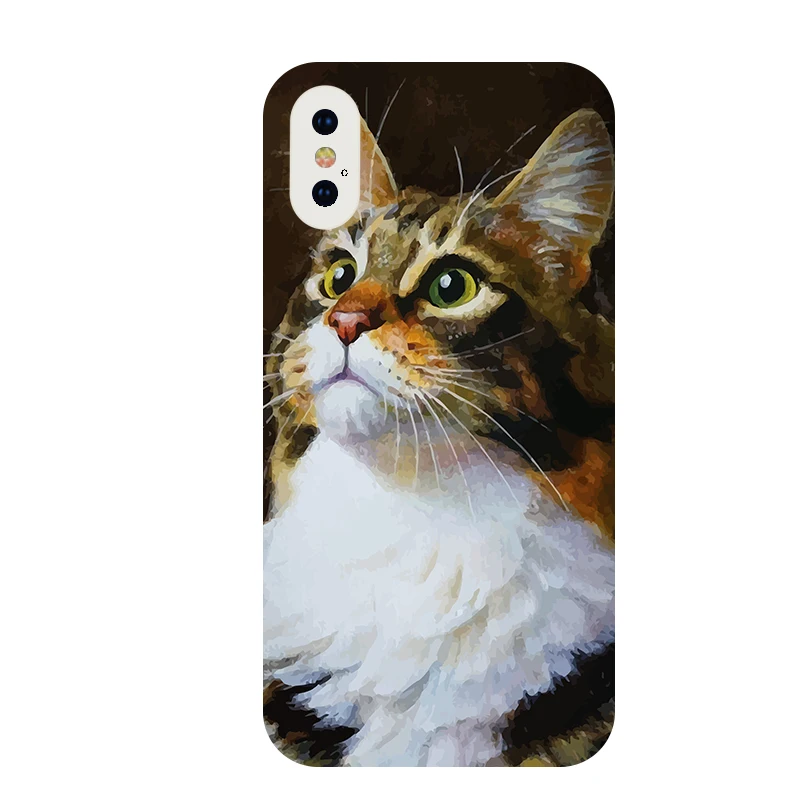 

Luxury liquid Silicone Phone Case For iPhone 11 12 Pro SE 2020 For Apple XR XS X Max 6 7 8 Plus Lovely Cat Pictures Soft Cover