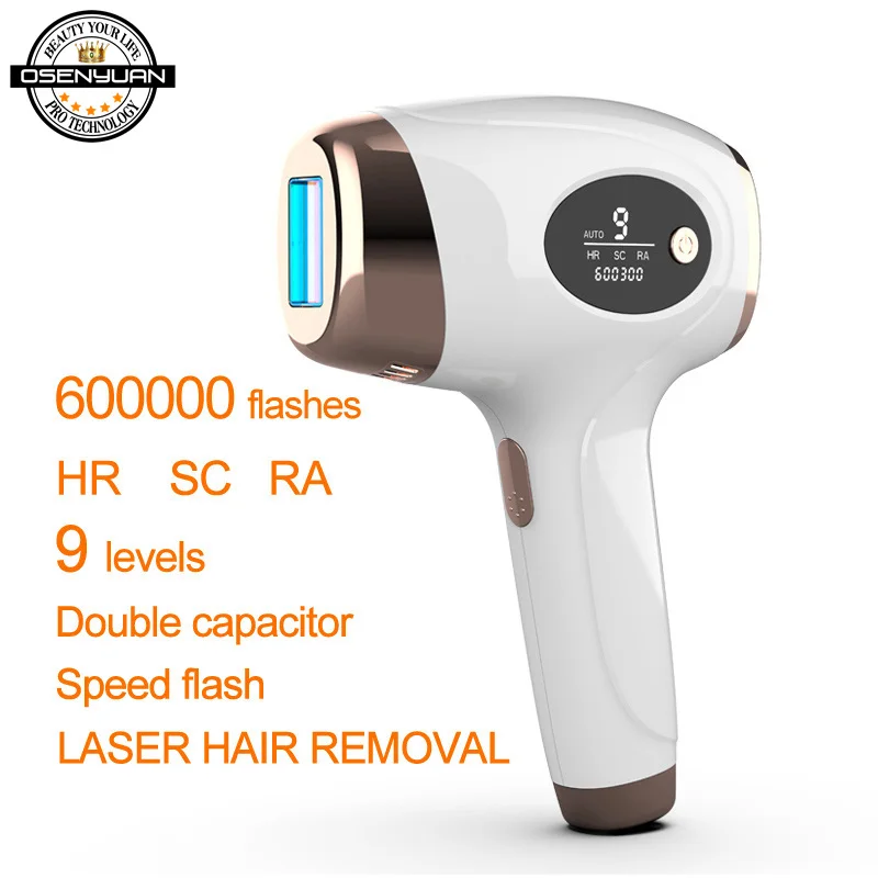 Лазерный эпилятор постоянный IPL Фотоэпилятор 600000 вспышек удаление волос