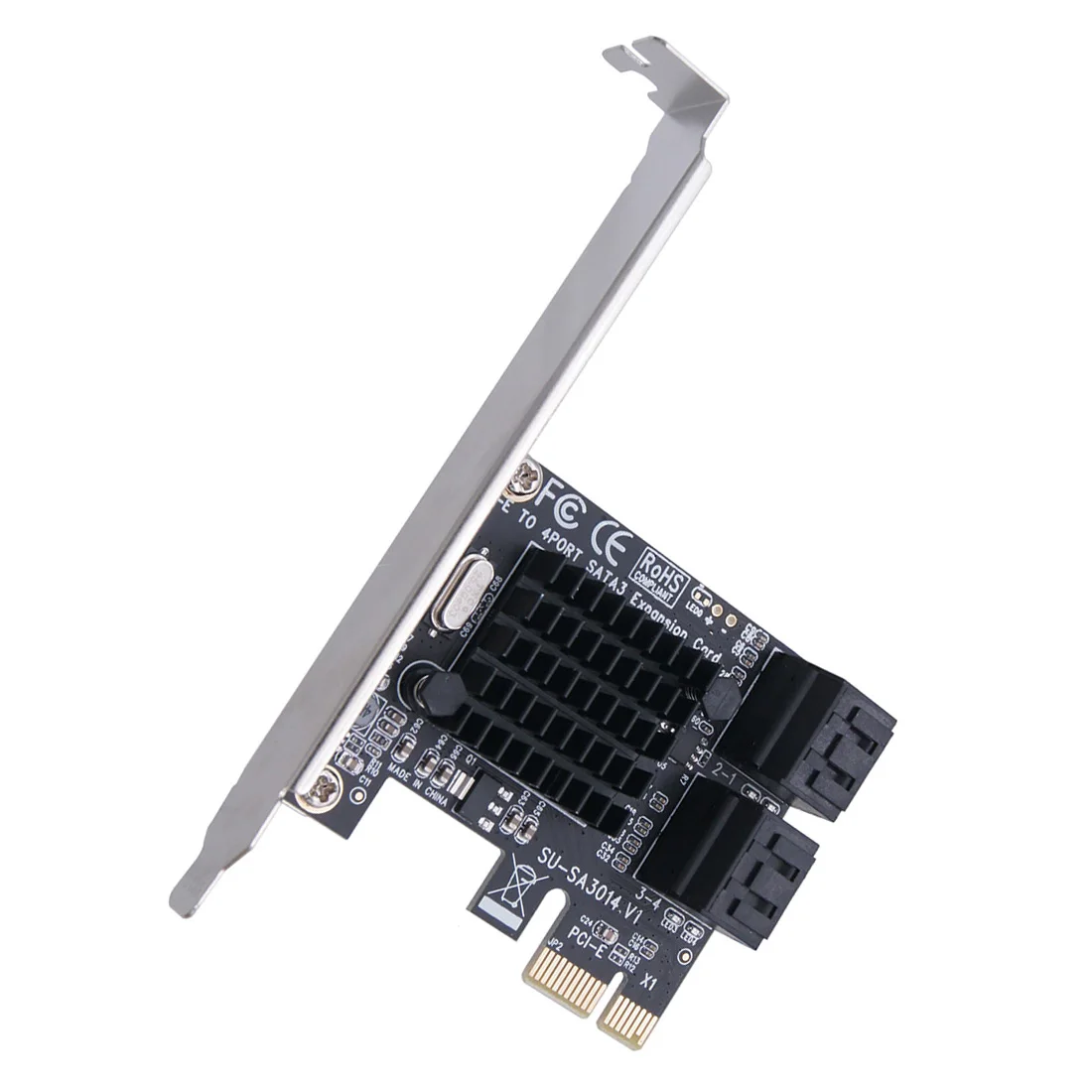 PCI Express к SATA3.0 карта расширения w 4 порта SATA3 PCIE SATA PCI-E адаптер для SSD HDD IPFS Mining Marvell |