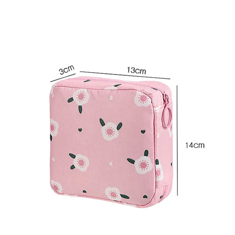 

Waterproof Tampon Storage Bag Cute Sanitary Pad Pouches Portable Makeup Lipstick Key Earphone Data Cables Organizer