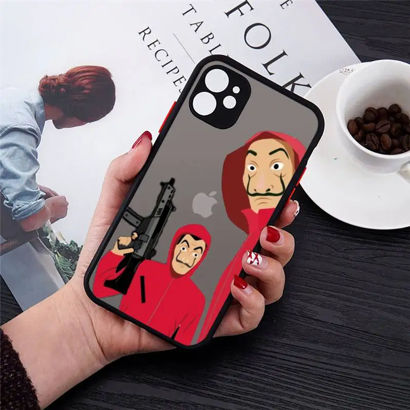 

Spain TV Paper Home Phone Cases Matte transparent For iPhone 12 Mini 11 Pro XR XS Max 7 8 Plus X Back Cover