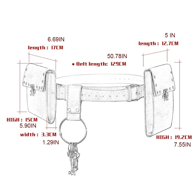 Винтажный кожаный поясной кошелек для женщин и мужчин двойная сумка в стиле