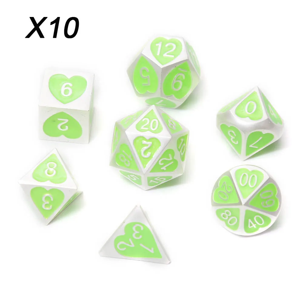 Новые металлические игральные кости DND комплект многогранные ролевые игры