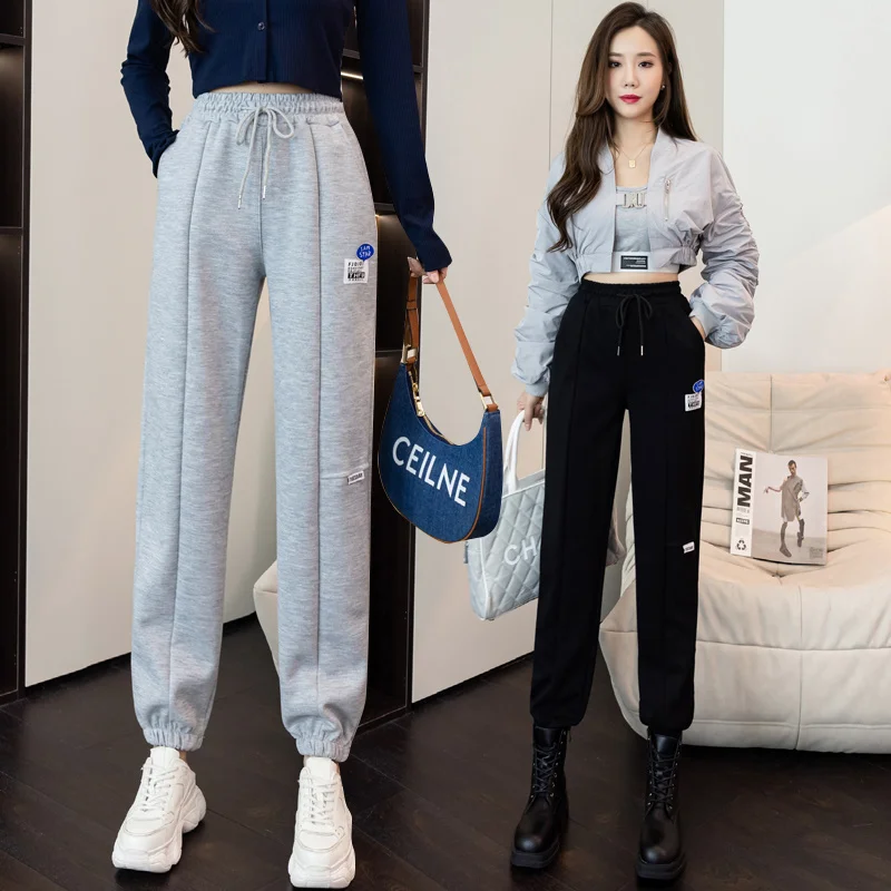 

Женские широкие спортивные брюки, Новинка осени 2021