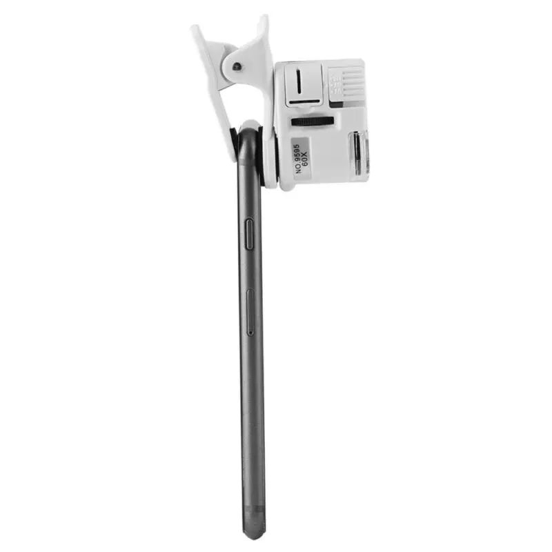 

Ultra-small Microscope Mobile Phone Magnifier LED light Clip 58x55x22mm