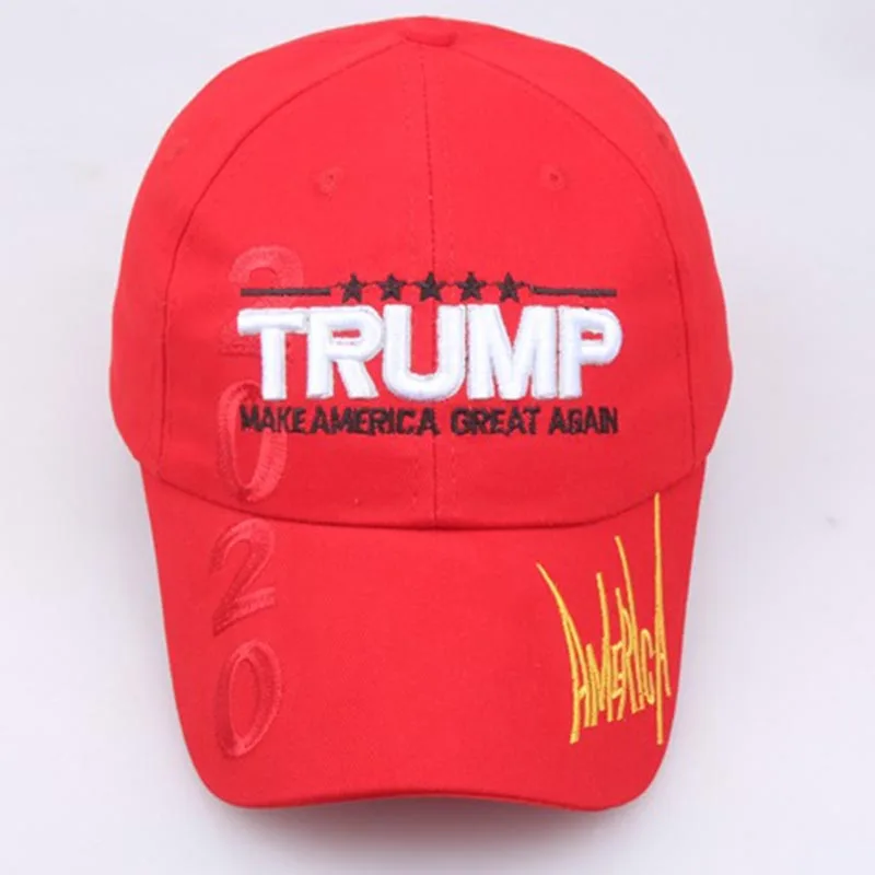 Лидер продаж, бейсболка с вышивкой Дональда Трампа, камуфляжная бейсболка с флагом США, отличная бейсболка в американском стиле, шапка для папы, Прямая поставка - Цвет: M166-red