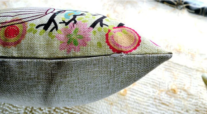 Наволочка для подушки льняная наволочка с птицами happy morning прекрасная Весенняя |