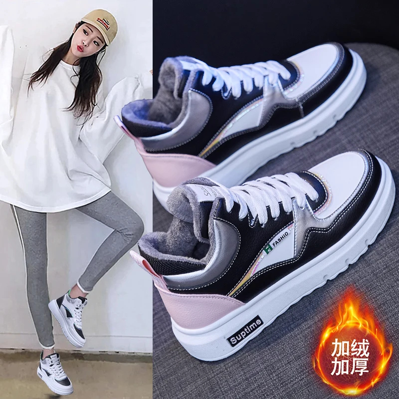 

Туфли женские на плоской подошве, дышащие спортивные, Повседневная защитная обувь, белые, осень/зима 2021