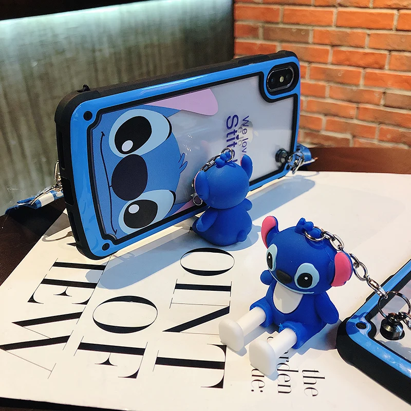 Для iphone XS max XR X Stitch акриловый прозрачный чехол для телефона 8plus 7plus 6SP 7 8 6 6S милый