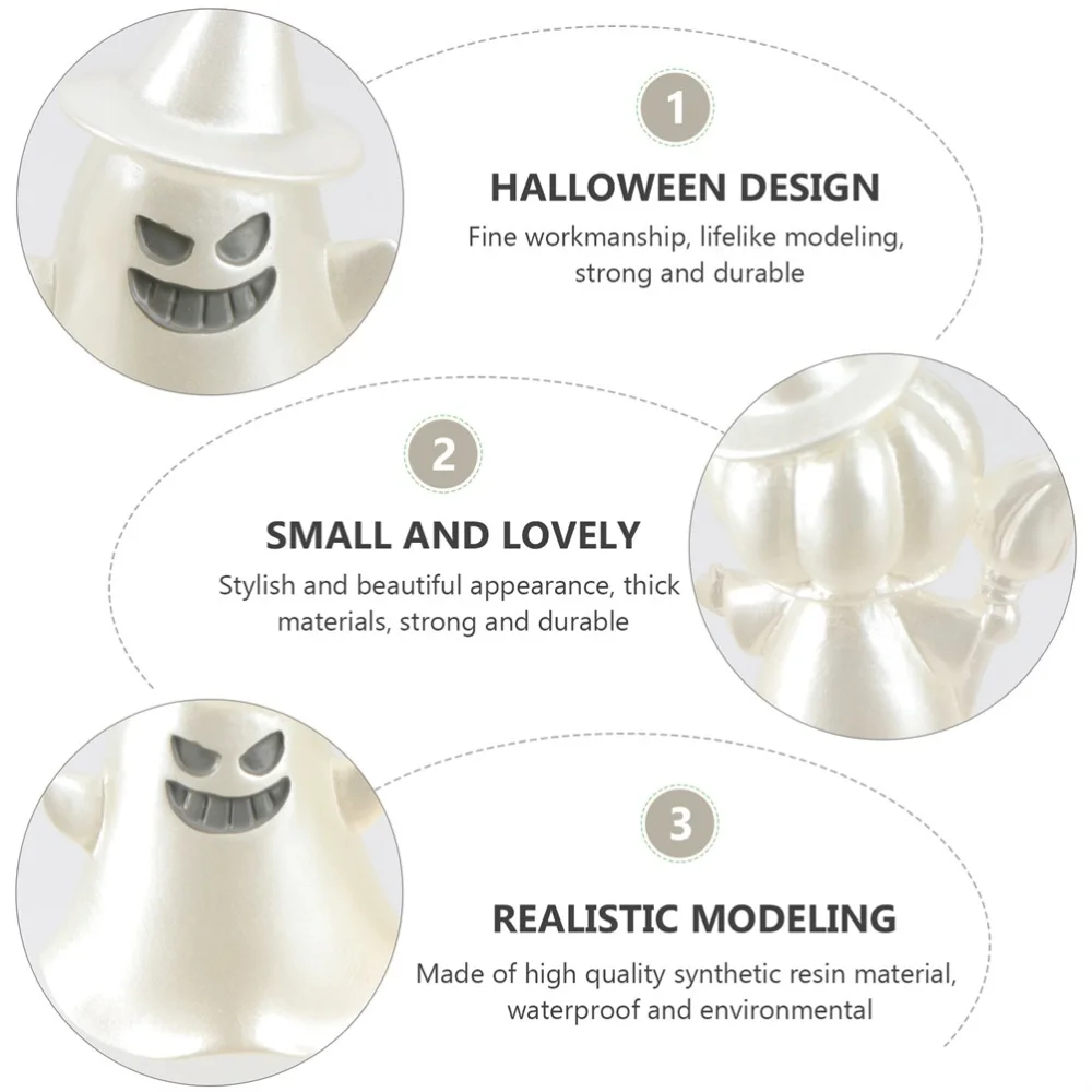 

6 Pcs Luminous Halloween Pumpkin Ghost Demons Doll Decorations Festival Ornament