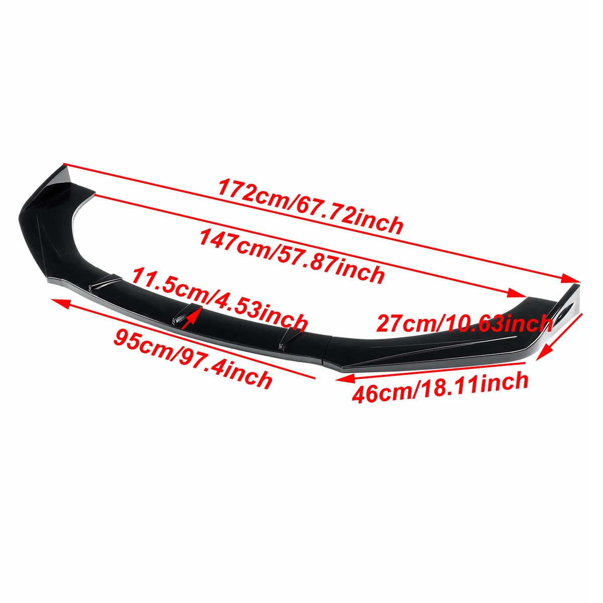 

Car Front Bumper Lip Body Kits Spoiler Lip Diffuser Deflector Lips For Ford For Fiesta RS MK6 For Ford For Muatang For Mondeo