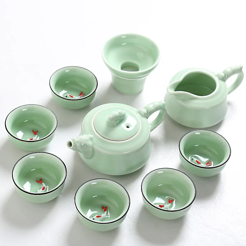 Керамический чайный набор Longquan Celadon аквариум горшок кунг фу миска чайная чашка |cup