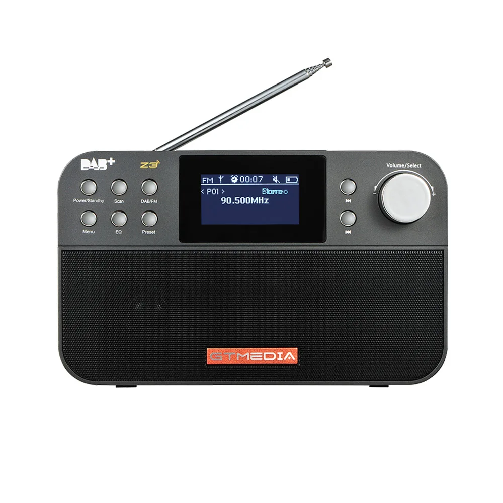 GTmedia Z3 DAB+ FM цифровое радио портативный USB Перезаряжаемый Аккумулятор с двумя динамиками 2,4 ''TFT-LCD черно-белый дисплей - Цвет: As shows