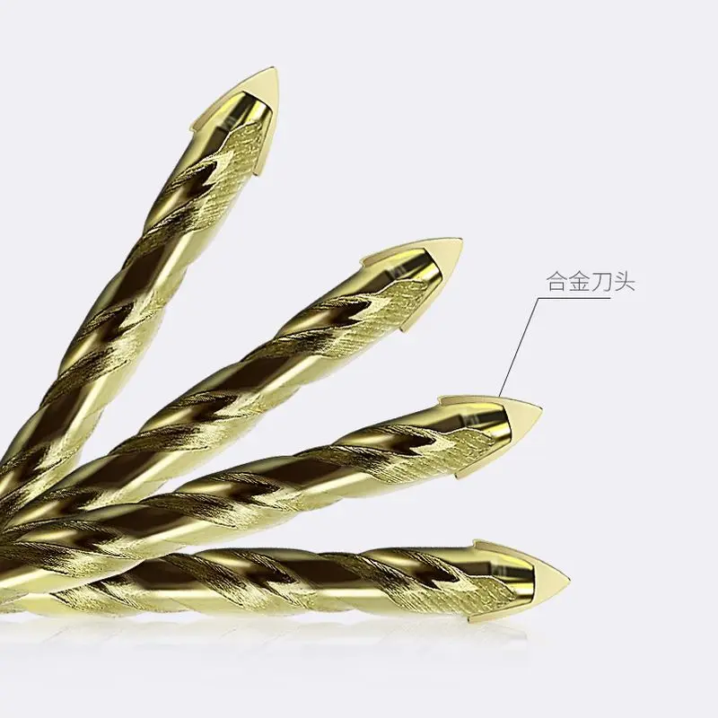 

6-12mm Ceramic Tile Drill Bit Set Electric Drill Multi Function Twist Drill Alloy Triangle Bit Glass Opener Woodworking Bits