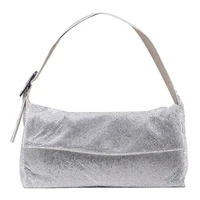 women luxury designer handbags shoulder bags 2021 girl shopper purse fashion soft leather rhinestone shiny satchel underarm bags