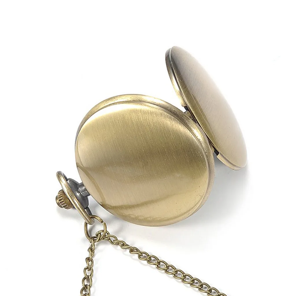 4 6 см Индивидуальные модные ретро большие карманные часы с гравировкой кварцевые