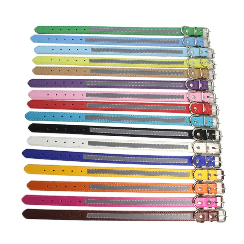 Ошейник для домашних питомцев регулируемый цветной ошейник из искусственной