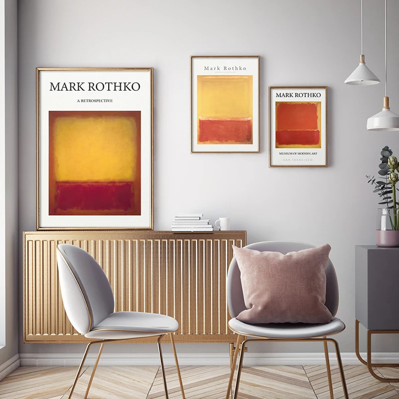 

Mark Rothko Abstract Artwork Museum Exhibition Poster Canvas Print Painting Wall Art Picture Home Decoration Living Room Modern
