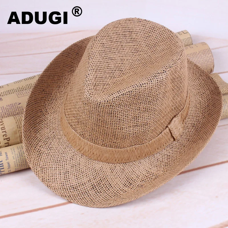 Соломенная ковбойская шляпа от солнца для мужчин и женщин отдыха на открытом