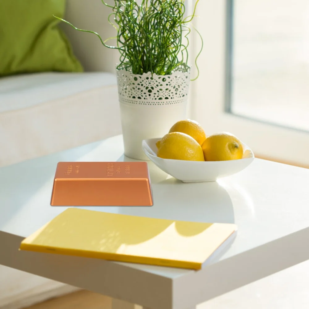 

1 Pc Simulation Silver Bar Artificial Silver Brick Decoration Vivid Party Prop