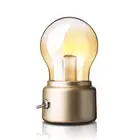Винтажная светодиодная лампа, ночник в стиле ретро с USB, перезаряжаемая батарея, декоративное освещение для письменного стола, переносной прикроватный светильник для дома, 5 В