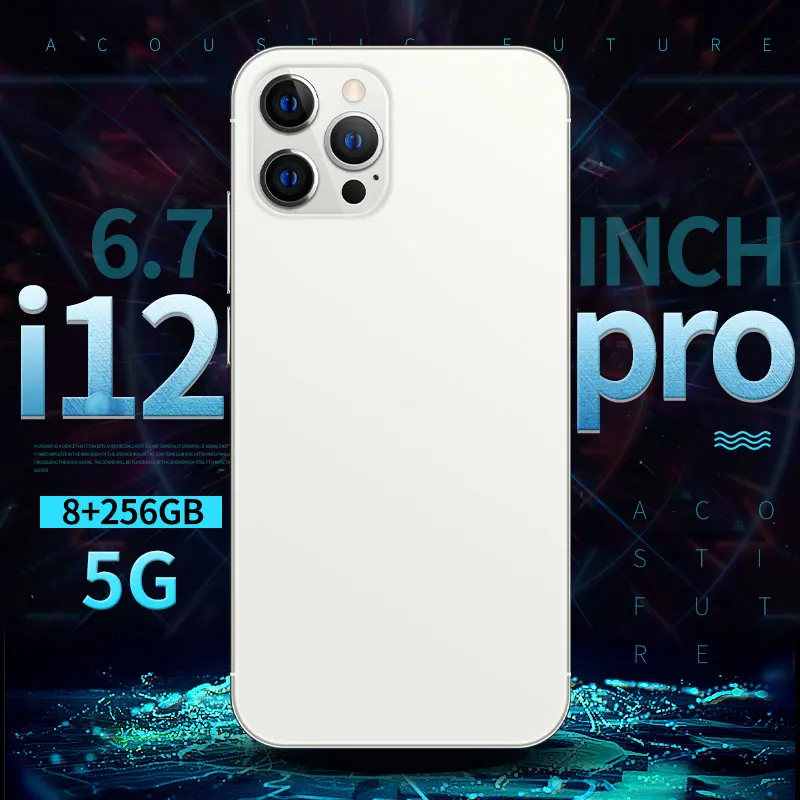 

Global Version Smartphones Phone I12 Pro Mobile Phones Dual SIM 6.7" 12GB 512GB Andriod10 6800mAh Deca Core Snapdragon 888
