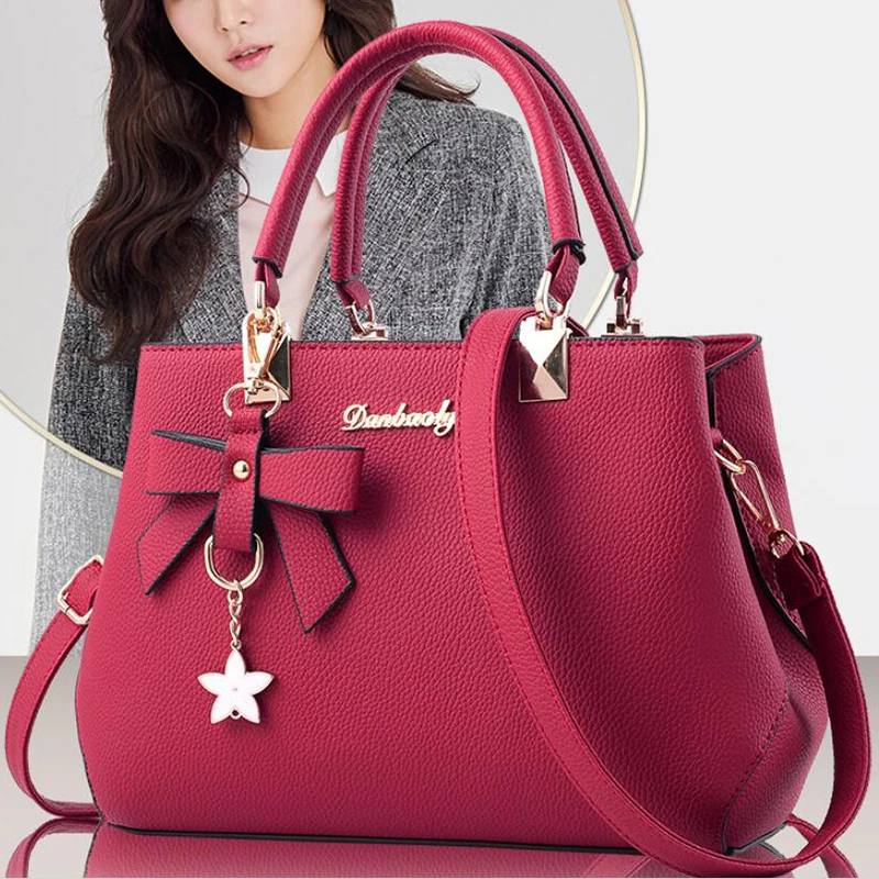 

Myvision Top Handle Bag Elegant Shoulder Bag Ladies Designer Luxury Handbag Ladies Bag Plum Bow Sweet Crossbody Bag Sac A Main