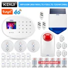 KERUI W20 система сигнализации WIFI GSM 4G Tuya Smart APP дистанционное управление анти-ПЭТ PIR детектор движения датчик двери Беспроводная сирена