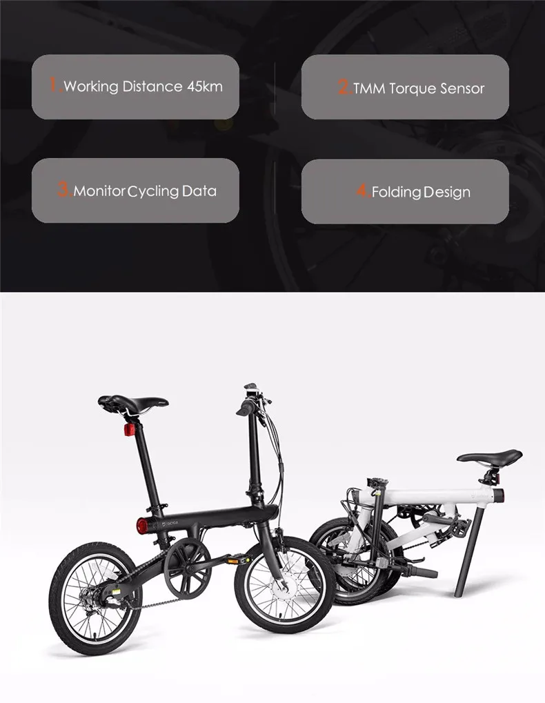 16 дюймов, электрический велосипед XIAOMI qicycle mijia,, Мини скрытый аккумулятор, городской Умный складной электровелосипед