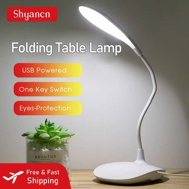 

LED Foldable Eye Protection Desk Reading Lamp Student Studying Light Warm Bedroom Lighting Lamps Computer Table Lights Bulbs