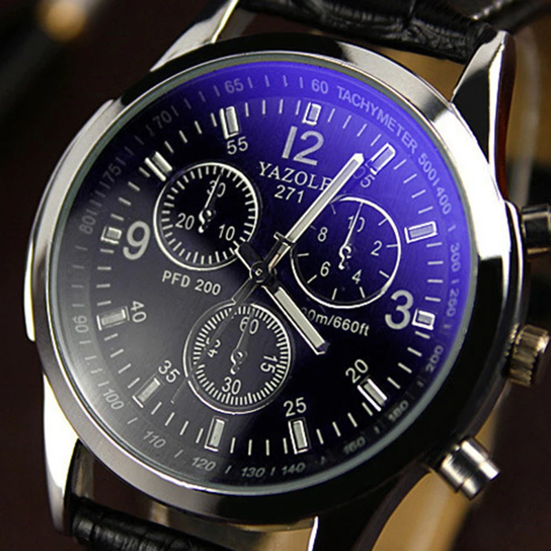 Роскошный Бизнес футляр для наручных часов PU кожаный ремешок часы кварцевые