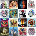 5D алмазная роспись, полная Алмазная животная, круглая Алмазная мозаика, узор, украшение для дома, ручная работа